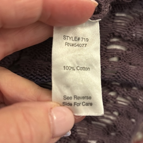 CAbi Crochet Sweater & Tank top set PURPLE M MEDIUM Like New $25 for set - Picture 7 of 9